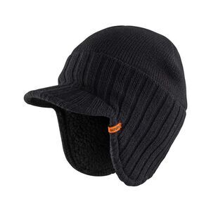Scruffs Mens Trade Curved Peak Beanie / Black